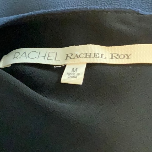 Rachel by Rachel Roy- Sleeveless knit Navy and Black- M- Zip Shoulder - Picture 9 of 11